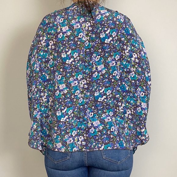 Rebecca Taylor Silk Floral Peasant Blouse - Picture 5 of 12